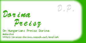 dorina preisz business card